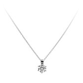 Diamonfire - Zilveren collier met hanger 45 cm - Solitaire - Chatonzetting - 2.00 ct - 8 mm