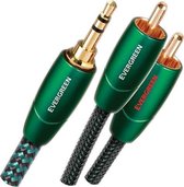 Audioquest Evergreen 3.5mm naar 2x RCA Kabel - Mini Jack Overgangskabel - 1m