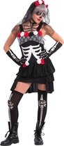 CARNIVAL TOYS - Sexy Dia de los Muertos skelet kostuum voor vrouwen - S / M - Volwassenen kostuums
