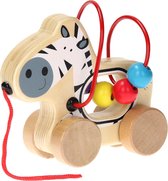 Jouéco trekfiguur met motoriekspiraal zebra