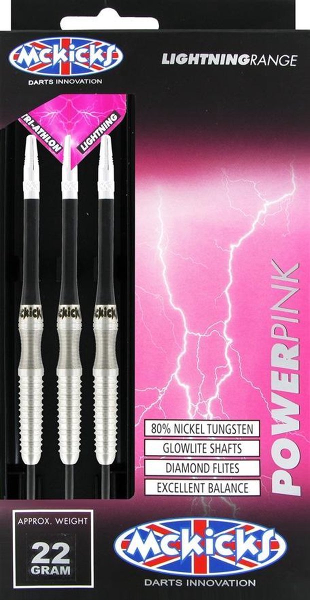 McKicks Power Pink 80% Dartpijlen 22 - 24 Gram - 22 gram van McKicks — afbeelding 3