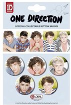 Buttons One Direction 5 Stuks