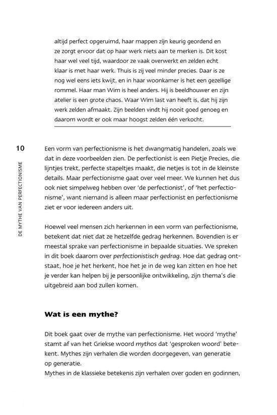 De mythe van 1 - De mythe van perfectionisme