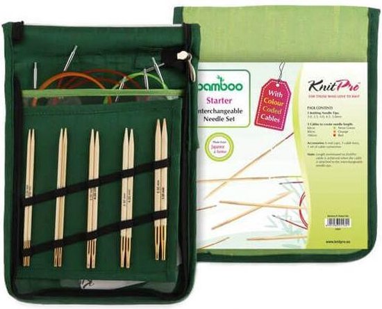 Aiguilles à tricoter circulaires interchangeables en bambou KnitPro - Kit  de démarrage | bol.com