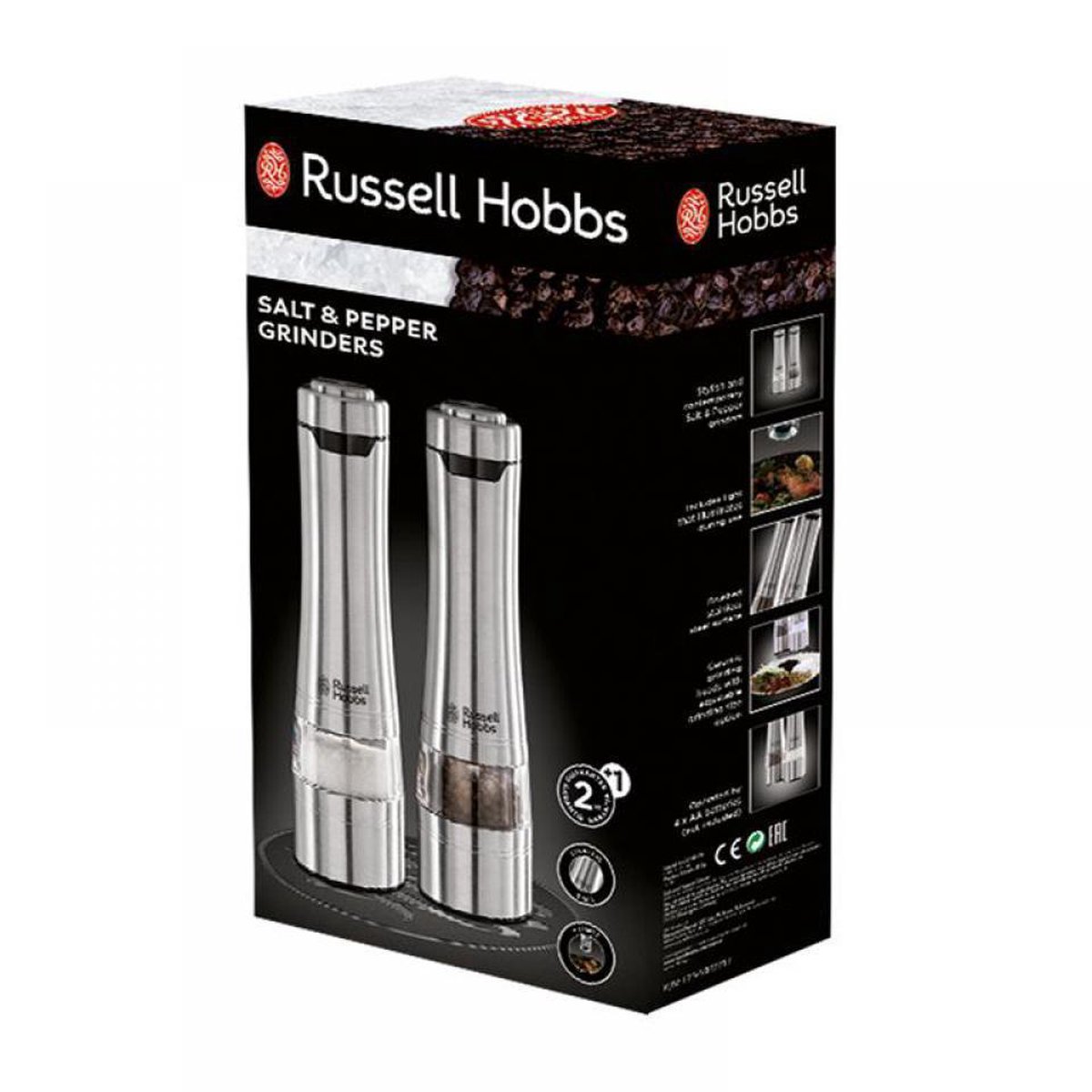 Russell Hobbs Peper- & Zoutmolen Set Elektrisch - 23 cm - RVS — cadeau in Kookcadeaus - foto 4