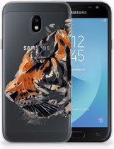 Geschikt voor Samsung Galaxy J3 2017 TPU Siliconen Hoesje Watercolor Tiger