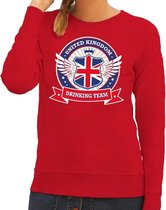 Rood United Kingdom drinking team sweater / sweater rood dames -  Engeland kleding L