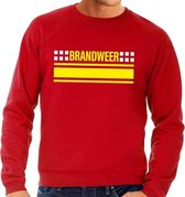 Brandweer logo rode sweater voor heren - Hulpdiensten verkleedkleding L