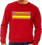 Brandweer logo sweater rood voor heren L