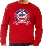 Rode USA drinking team sweater heren S