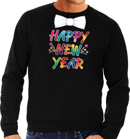 Pull Nouvel An Happy New Year avec nœud papillon noir pour homme 2XL (56) |  bol.com