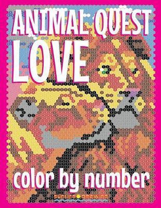 Coloring Quest Books ANIMAL LOVE QUEST Color by Number, Sunlife