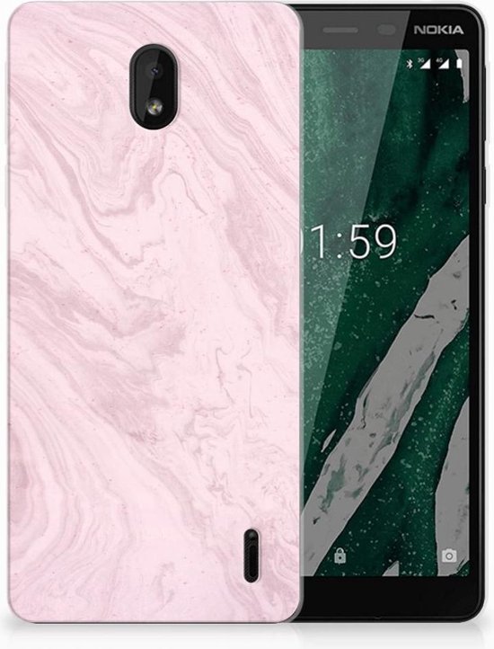 Housse Coque pour Nokia 1 Plus Coque Téléphone Rose Marble