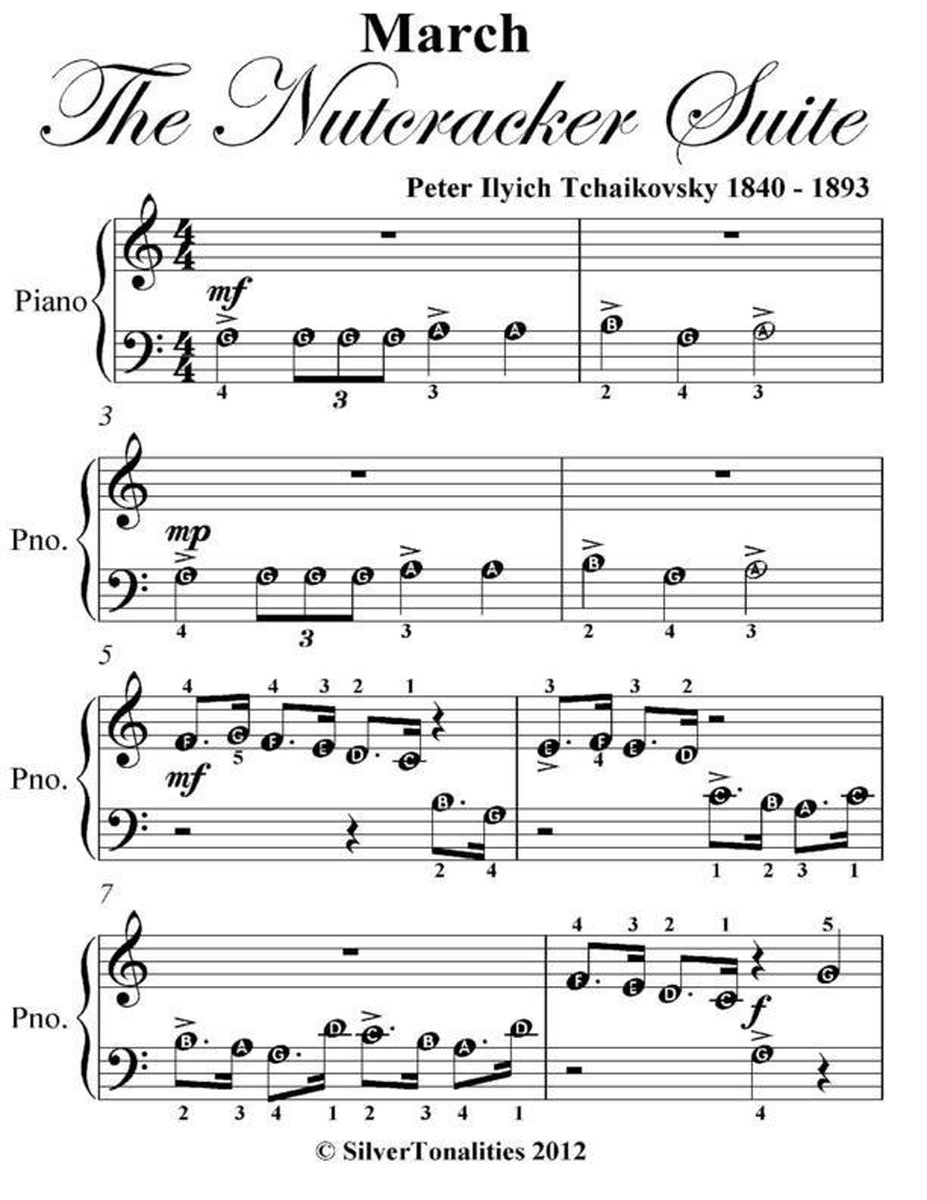 March the Nutcracker Suite Beginner Piano Sheet Music (ebook