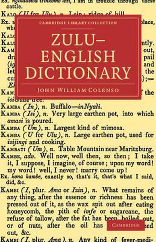 ZuluEnglish Dictionary 9781108047166 Harriette Emily Colenso