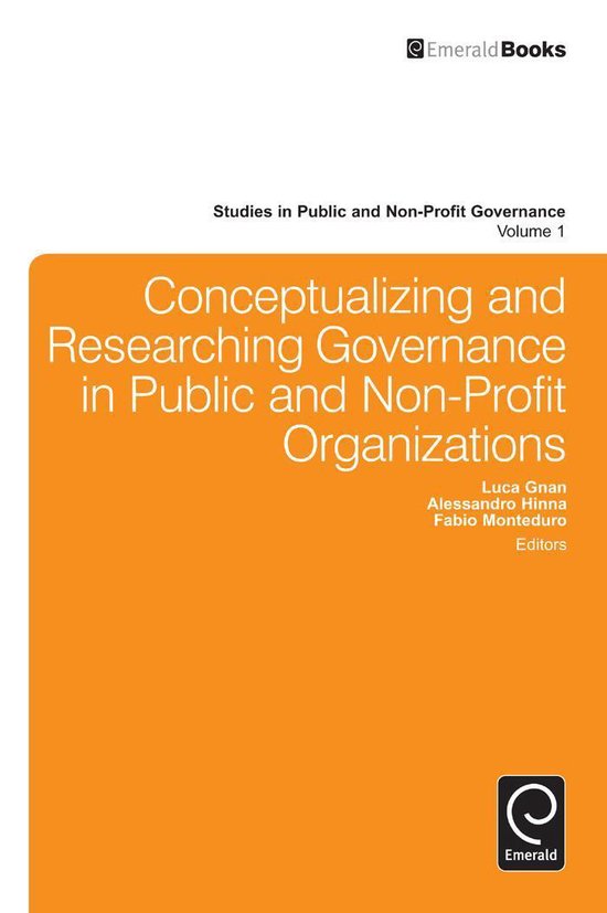 Studies in Public and Non-Profit Governance 1 - Conceptualiz ... - cover
