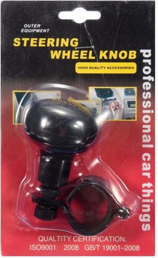 Car Heavy Duty Steering Wheel Spinner Handle Knob With Rubber Mat