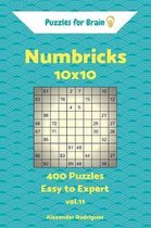 Puzzles for Brain Numbricks - 400 Easy to Expert 10x10 Vol. 11