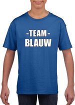 Sportdag team blauw shirt kinderen XS (110-116)