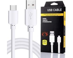 OLESiT UNS K105 Type C Kabel Premium USB-C Cable Oplaadsnoer 1 Meter - 1 Jaar Garantie op breuk en werking - Geschikt voor o.a Samsung Galaxy - Wit