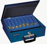 Rottner Geldcassette|Geldkist Brüssel Blauw - 12x36x29cm