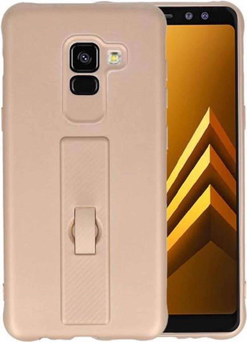 Goud Carbon serie Zacht Case hoesje voor Samsung Galaxy A8 2018