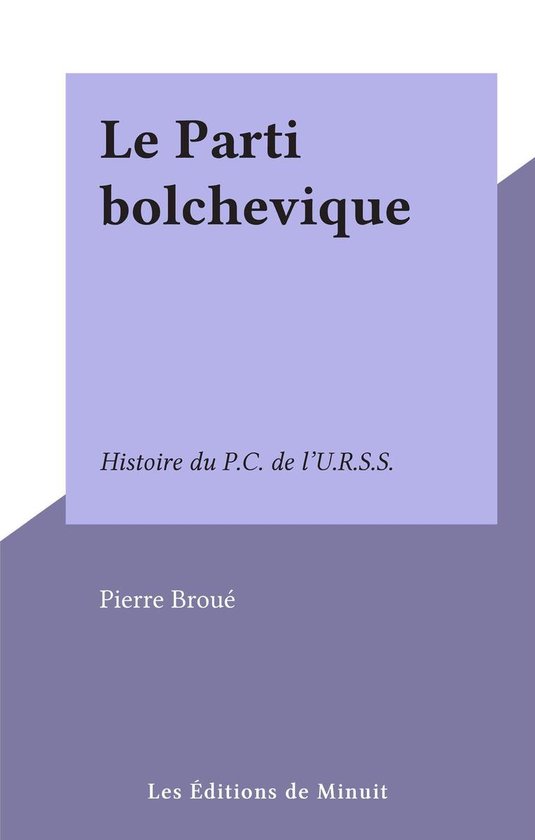 Le Parti bolchevique - cover