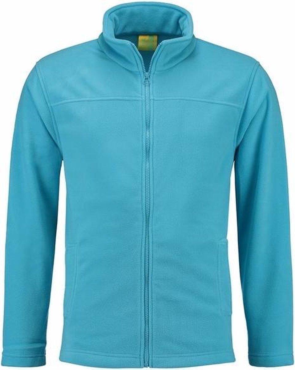 Turquoise fleece vest met rits voor volwassenen XL