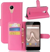 Book Case - Wiko Tommy 2 Hoesje - Roze