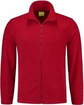 Rood fleece vest met rits voor volwassenen S (36/48)