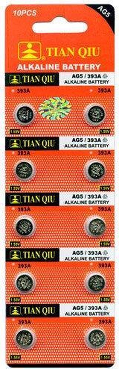 Strip 10 Stuks AG5 Batterijen |ook bekend als LR750, SR754W, LR48 | Voordeelkabels