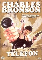 Charles Bronson in de film "Telefon" met de tekst "Your next phone call may be your last!"
