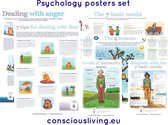 Consciousliving.eu | Psychology posters set | 6 sides