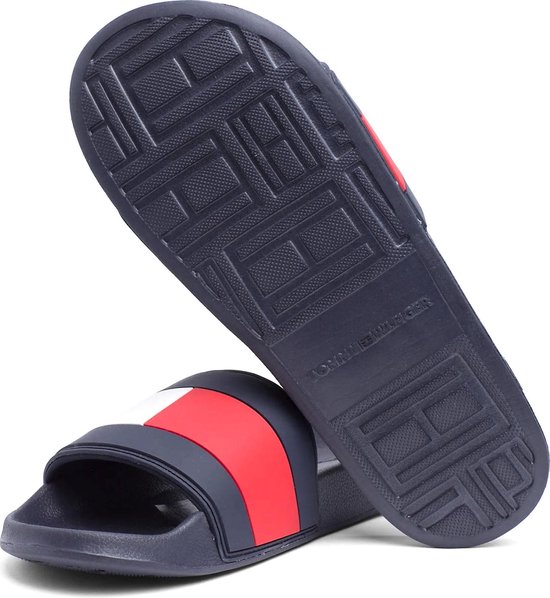 Tommy Hilfiger Slippers - Maat 46 - Mannen - blauw/wit/rood | bol.com