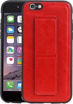 Grip Stand Hardcase Backcover voor iPhone 6 Rood