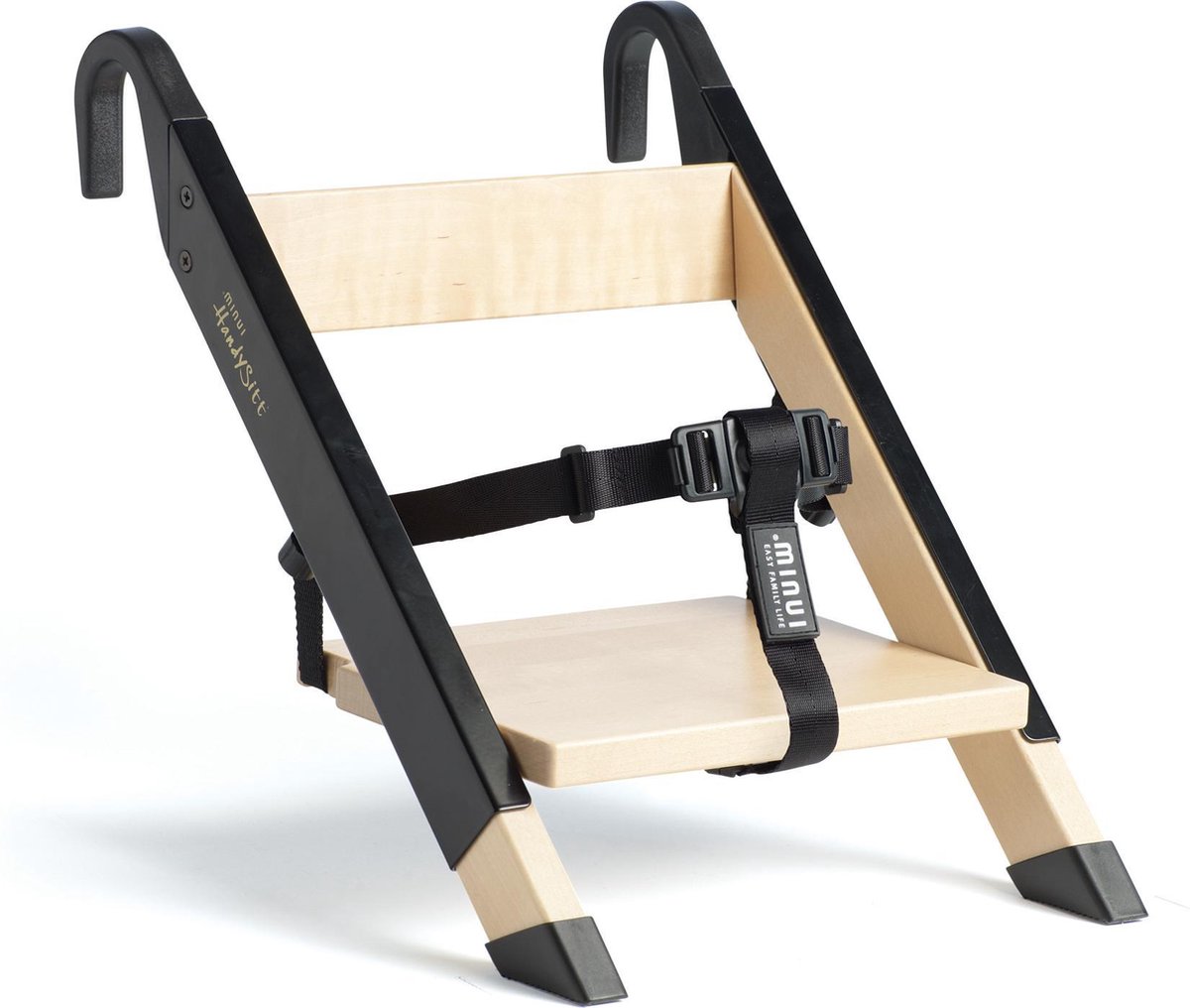 HandySitt - Opzetstoel met 3 puntsgordeltje - Naturel/Zwart | bol.com