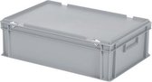 Boîte de rangement / caisse empilable - Polypropylène - 33 litres - Gris