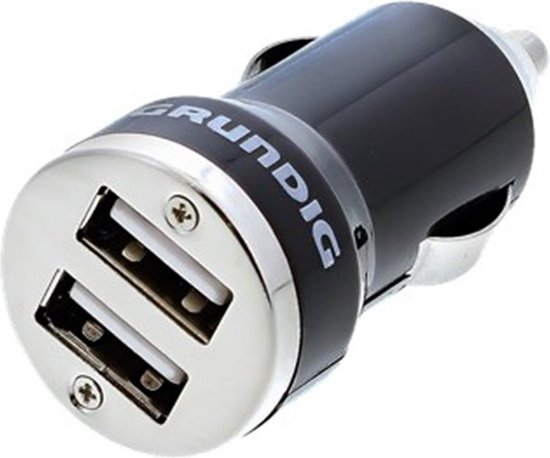 Accumulatie Indiener uitvinden Grundig USB Autolader | 2 Poorten | 2.4 Ampere | Autostekker | Car Charger  | Telefoon... | bol.com