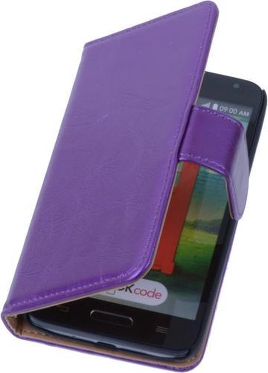 PU Leder Lila Hoesje LG L9 2 Book/Wallet Case/Cover