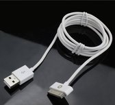 Muvit USB datakabel met Apple 30-pin connector - wit - 2.1 Amp - 1.2 m