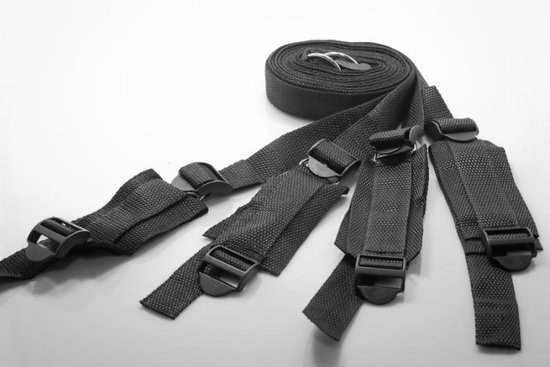 Kit De Bondage Pour Lit - Sangles Et Menottes De Cheville Noir - Jeu BDSM Pour Couples