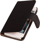 Zwart Effen Apple iPhone 6 - Book Case Wallet Cover Cover