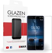 BMAX Glazen Screenprotector Full Cover 3D geschikt voor Nokia 8 | Dekt afgeronde schermranden volledig | Beschermglas | Tempered Glass