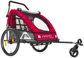 Red Cycling Products PRO Kids BikeTrailer Kindertrailer, rood/grijs