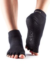 TOESOX™ - Ankle Half Toe Zwart Large.
