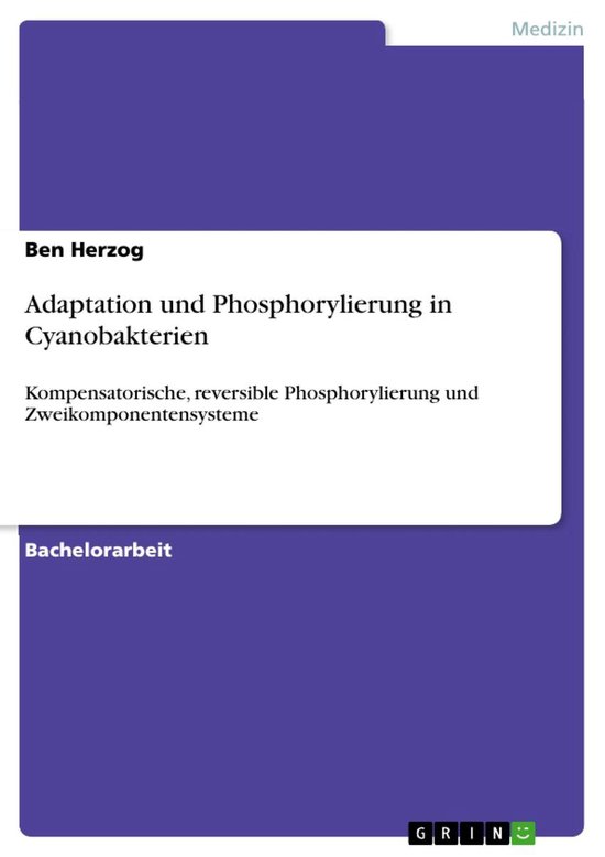 Adaptation und Phosphorylierung in Cyanobakterien - cover