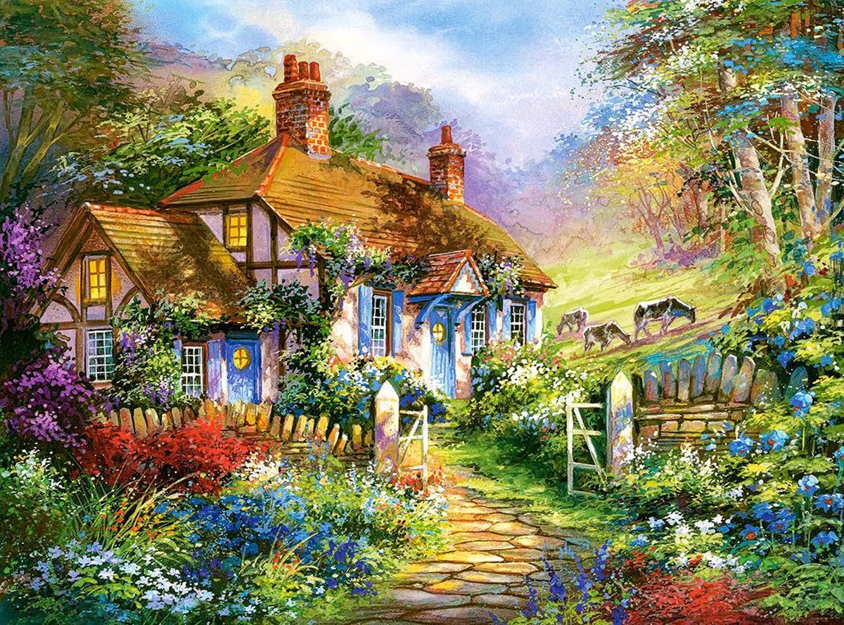 Castorland Forrest Cottage – Puzzel – 3.000 stukjes – Satijnen afwerking – Perfecte pasvorm – Europese kwaliteit — afbeelding 2