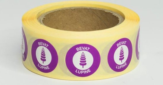 Allergenensticker - bevat lupine - [HACCP voedseletiket | Allergenenstickers]