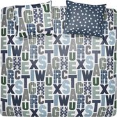 Cinderella Campus Dekbedovertrek - Flanel - Lits-jumeaux - 260x200/220 cm - Grey