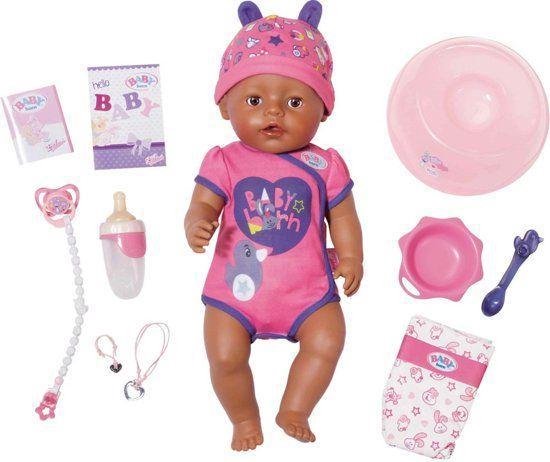 BABY born® Soft Touch Meisje Paars - Interactieve Babypop 43cm
